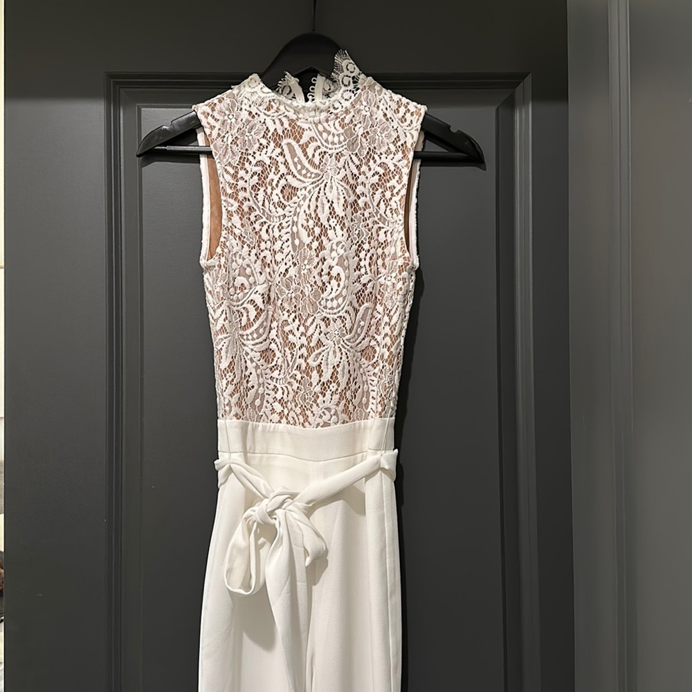 MISHA White bridal jumpsuit NWT